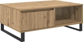 vidaXL Masă de cafea Stejar Artizanal 90 x 60 x 35 cm Lemn compozit