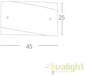 Aplica eleganta design modern Paris argintiu, 45x25cm I-PARIS/4525 SIL FE