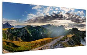 Tablou cu peisaj montan pietros (120x50 cm), în 40 de alte dimensiuni noi