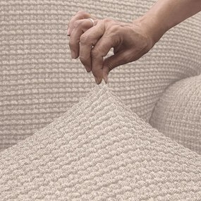 Huse super elastice RUBINIA smântânii taburet (40 - 60 cm)