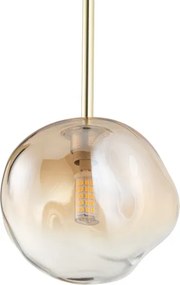 Brilagi - Lustră suspendată pe cablu VULCANO 1xG9/8W/230V Ø 15 cm auriu/bej fumuriu
