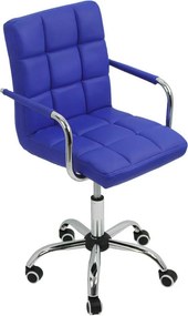 Scaun de birou copii albastru din piele sintetică rezistent si cadru metalic OFF 328