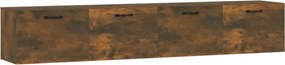 vidaXL Dulapuri de perete 2 buc. stejar fumuriu 100x36,5x35 cm lemn