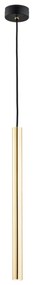 Pendul LED tubular design modern minimalist SICILIA negru/auriu