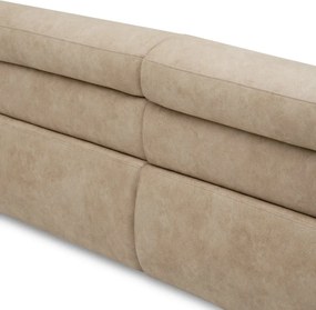 Canapea curbata design LUX Marvella, Valente beige