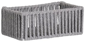 Coșuri Arese, bumbac/metal, gri, 3 buc