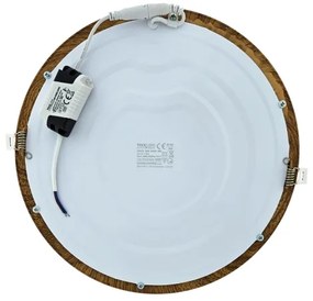 Corp de iluminat LED încastrat CIRCLE LED/24W/230V 4200K 29,6 cm maro