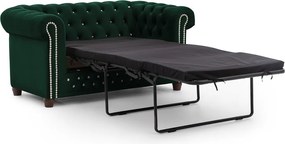 Canapea verde extensibilă cu tapițerie din catifea 148 cm York Blik – Ropez