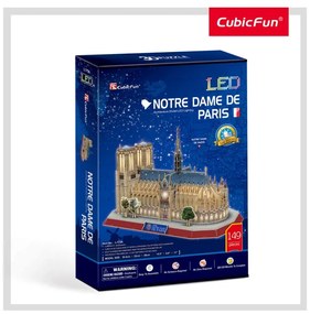 PUZZLE 3D LED NOTE DAME 149 PIESE - CUBICFUN (CUL173H)