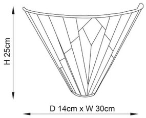 Endon 63940 - Aplica de perete Tiffany ASTORIA 1xE14/40W/230V