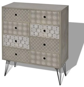 243392 vidaXL Bufet cu 8 sertare, gri