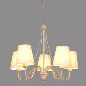 Lustră pe lanț MALBO 5xE27/15W/230V bej