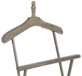 Suport pentru haine pliabil din lemn de pin si metal, alb, H112 cm, Major D'homme