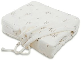 Lenjerie de pat din muselină Matex Crenguțe, 140 x 200 cm, 70 x 90 cm