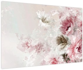 Tablou - Pictura flori roz (90x60 cm)