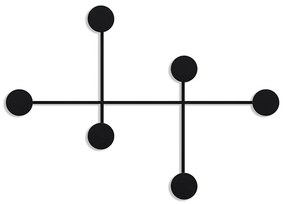 Cuier de perete negru din metal Dama – Kalune Design