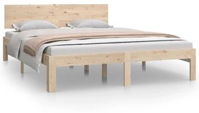 810495 vidaXL Cadru de pat, 140x200 cm, lemn masiv de pin