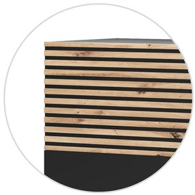 Dulap Lamellito L2  (negru + stejar). 1098813