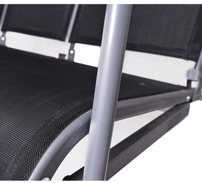 Balansoar de grădină negru/gri din metal Nella - Rojaplast