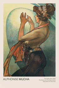 Artă imprimată The North Star (Celestial Art Nouveau / Beautiful Female Portrait) - Alphonse / Alfons Mucha, (26.7 x 40 cm)