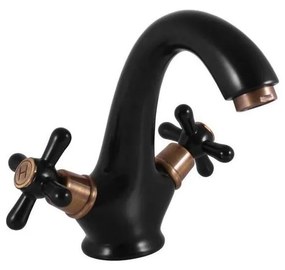 RAV Slezák MK128.0CMATSM - Baterie pentru lavoar MORAVA RETRO, 16 cm, negru/alamă