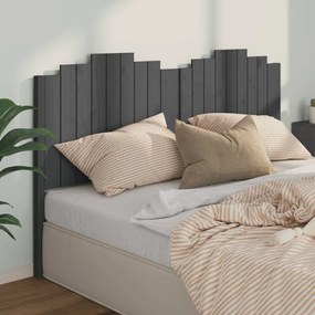Tablie de pat, gri, 186x4x110 cm, lemn masiv de pin 1, Gri, 186 x 4 x 110 cm