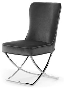 Scaun tapitat Scarlet gri închis/silver h97 cm