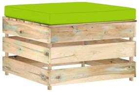 3074530 vidaXL Otoman modular cu pernă, lemn verde tratat