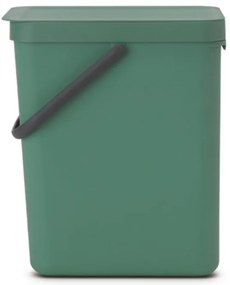 Cos de gunoi colectare selectiva Brabantia Sort&Go 1003236, 25 L, Maner, Montabil pe perete, Verde inchis