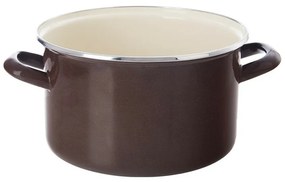 Orion Oală emailată cu margine Brown, 3 l, 3 l