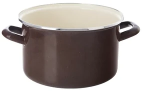 Orion Oală emailată cu margine Brown, 3 l, 3 l
