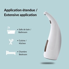 Dozator de săpun fără contact Spirella Selma 300ml, alb