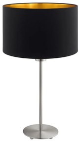 Lampă de masă Eglo TUNJA 1xE27/60W/230V 38,5 cm crom mat/negru