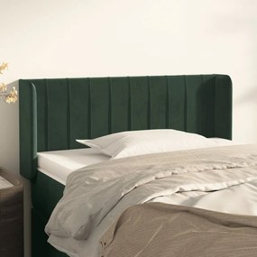 vidaXL Tăblie pat cu aripioare verde închis 83x16x78/88 cm catifea