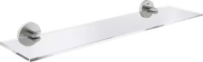 Etajera Grohe Essentials 53 cm sticla transparenta si suport crom periat Supersteel