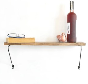 Raft din lemn Wr038 Nuc 60x20x14 cm