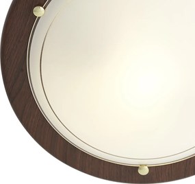 Plafonieră clasică roșie cu sticlă albă - Mesiac