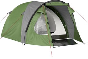 Outsunny Cort de Camping pentru 4 Persoane, 2 Camere, Ferestre și Uși, Preș de Sol, Cârlig în Tavan, 323x248x150cm, Verde | Aosom Romania