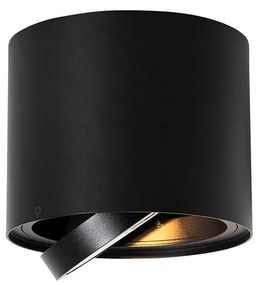 Spotlight modern de tavan negru rotativ și înclinabil AR111 - Rondoo Up