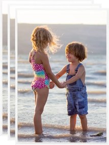 vidaXL Rame foto colaj pentru masă, 3 buc., alb, 21x29,7 cm, MDF