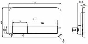 Clapeta actionare rezervor WC incastrat, Villeroy&amp;Boch ViConnect, crom, 92249061