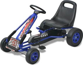 vidaXL Mașină Go Kart cu scaun reglabil, albastru