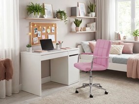 Scaun de birou Q-022 din piele ecologica, roz