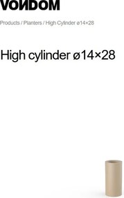 Ghiveci plante design decorativ modern interior / exterior HIGH CYLINDER mini 14x28cm