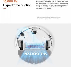 Aspirator robot Roborock Q10 PF, 10.000 Pa, 150 min, 0,35 L, Wi-Fi, Uscat/umed, Ridicare automata a mopului, LiDAR 360°, Cartografiere 3D, Control vocal, Negru
