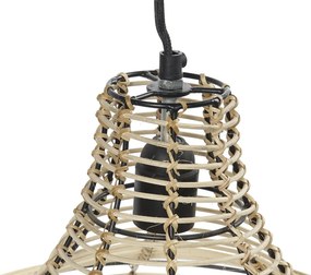 Lustră suspendată din iută împletită și metal, natur, 36 x 45 cm, „Moulins”