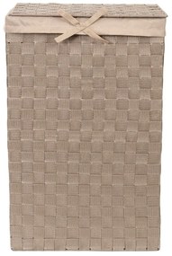 Coș de rufe cu capac Compactor Laundry Linen, înălțime 60 cm, maro