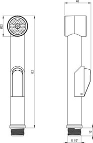 Bidetta Pară de duș - bidetta Finisaj: Crom XDCA6SCA1