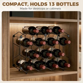 HOMCOM suport sticle masă metal | Aosom Romania