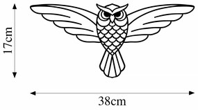 Accesoriu decorativ de perete metalic Owl - 288